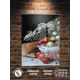 Картина Полицентр Натюрморт фрукты цветы книга 70x50 см