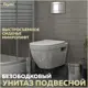 Унитаз подвесной Teymi T40804 безободковый с сиденьем микролифт