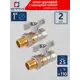 Кран шаровой с американкой прямой СТМ CWAFM001K02 DN25 PN25 1" НР-ВР латунь ручка бабочка