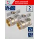Кран шаровой прямой СТМ CWFFB012K02 DN15 PN40 1/2" ВР латунь ручка бабочка