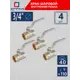 Кран шаровой прямой СТМ CWFFH034K04 DN20 PN40 3/4" ВР латунь ручка рычаг