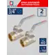 Кран шаровой прямой СТМ CWFFH034K02 DN20 PN40 3/4" ВР латунь ручка рычаг