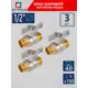 Кран шаровой прямой СТМ CWMMB012K03 DN15 PN40 1/2" НР латунь ручка бабочка