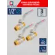 Кран шаровой прямой СТМ CWMMH012K03 DN15 PN40 1/2" НР латунь ручка рычаг