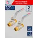 Кран шаровой прямой СТМ CWMMH012K02 DN15 PN40 1/2" НР латунь ручка рычаг