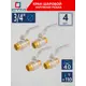 Кран шаровой прямой СТМ CWMMH034K04 DN20 PN40 3/4" НР латунь ручка рычаг