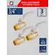 Кран шаровой прямой СТМ CWMMH034K03 DN20 PN40 3/4" НР латунь ручка рычаг