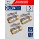 Кран шаровой прямой СТМ CWPF3420K03 3/4"x20 мм ВР PN16 латунь ручка бабочка