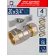 Кран шаровой прямой СТМ CWPF3420K04 3/4"x20 мм ВР PN16 латунь ручка бабочка