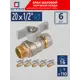 Кран шаровой прямой СТМ CWPM1220K06 1/2"x20 мм НР PN16 латунь ручка бабочка