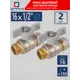 Кран шаровой прямой СТМ CWPM1216K02 1/2"x16 мм НР PN16 латунь ручка бабочка