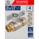 Кран шаровой прямой СТМ CWPM1220K04 1/2"x20 мм НР PN16 латунь ручка бабочка