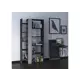 Стеллаж деревянный Leve 80x151x29 см нагрузка до 5 кг МДФ с покрытием цвет серый