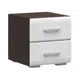 Тумба прикроватная Стендмебель Вегас 40x43x45 см 2 ящика ЛДСП цвет венге/белый глянец