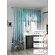 Комплект штор At home Базовая коллекция AT558024-260 на шторной ленте 260x150 см цвет бирюзовый