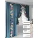 Комплект штор At home Базовая коллекция AT560051-260 на шторной ленте 260x150 см цвет бирюзовый