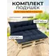 Комплект подушек для садовой мебели Mad Lion ПСП-008 120x80x10 см рогожка темно - синий
