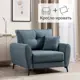 Кресло Egregor 108x91x99 см текстиль цвет синий