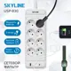 Сетевой фильтр Skyline S00003694 0x1.5 3 м 8 розеток с заземлением 4000 Вт цвет белый