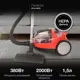 Пылесос с контейнером Hyundai Hyv-c3075 2000 Вт цвет красный