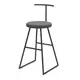 Барный стул Alsav Сканди-65 софт AL 307S ткань grey lunar_черный 43x90 см цвет ткань grey lunar/черный