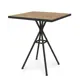 Стол квадратный Alsav VERONA127 60x60 см ЛДСП цвет teakwood/черный