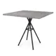 Стол квадратный Alsav VERONA155 80x80 см ЛДСП цвет basalt/черный