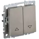 Выключатель жалюзи встраиваемый Iek Brite BR-V15-0-10-K37 1 клавиша цвет шампань