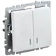 Выключатель встраиваемый Iek Brite BR-V20-1-10-K36 2 клавиши с подсветкой цвет жемчужный