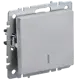 Выключатель встраиваемый Iek Brite BR-V10-1-10-K47 1 клавиша с подсветкой цвет алюминий