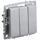 Выключатель встраиваемый Iek Brite BR-V30-0-10-K47 3 клавиши цвет алюминий
