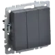 Выключатель встраиваемый Iek Brite BR-V30-0-10-K53 3 клавиши цвет графит