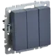 Выключатель встраиваемый Iek Brite BR-V30-0-10-K35 3 клавиши цвет маренго