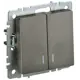 Выключатель встраиваемый Iek Brite BR-V20-1-10-K45 2 клавиши с подсветкой цвет бронза