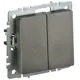 Выключатель встраиваемый Iek Brite BR-V20-0-10-K45 2 клавиши цвет бронза
