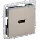 Розетка встраиваемая Iek Brite BR-H10-K37 цвет шампань