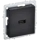 Розетка встраиваемая Iek Brite BR-H10-K02 цвет черный