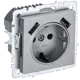 Розетка USB встраиваемая Iek Brite BR-R14-16-U21-D21-K47 с заземлением цвет алюминий