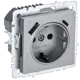 Розетка USB встраиваемая Iek Brite BR-R14-16-U22-018-K47 с заземлением цвет алюминий