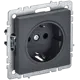 Розетка встраиваемая Iek Brite BR-R11-16-K53 с заземлением цвет графит