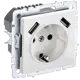 Розетка USB встраиваемая Iek Brite BR-R14-16-U21-D21-K01 с заземлением цвет белый