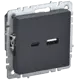Розетка USB встраиваемая Iek Brite BR-U22-018-K53 цвет графит