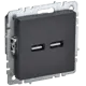 Розетка USB встраиваемая Iek Brite BR-U21-D31-K02 цвет черный