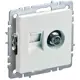 Розетка двойная встраиваемая Iek Brite BR-AK20-1-K36 цвет жемчужный