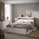 Кровать Ruhome24 Виктория 150x110x233 см лдсп цвет белая шагрень