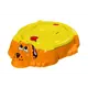 Песочница Sheffilton Kids Собачка с крышкой 116.5x65.5x26 см пластик оранжевый/желтый