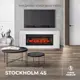 Каминокомплект Fires merlin Stockholm 45 WT с очагом Jack 45 1500Вт супер белый