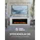 Каминокомплект Fires merlin Stockholm 50 WT с очагом Emerald 50 1800Вт супер белый
