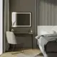 Зеркало для ванной Fixsen FX-2100G с подсветкой LED прямоугольное 100x80 см золото-сатин