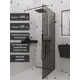Душевая перегородка Alias perd190602b 190x60 тонированное стекло 8 мм чёрный алюминиевый профиль
